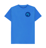 'Bude is My Happy Place' Organic Unisex Blue T shirt.