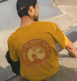 'Bude is My Happy Place' Organic Unisex Mango T shirt.