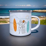 Beach Break Enamel Mug.