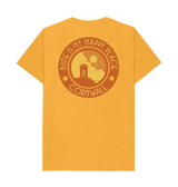 'Bude is My Happy Place' Organic Unisex Mango T shirt.
