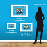 Budeful Blue VW Camper Luxury Print.