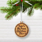 Bude is My Happy Christmas Place Tree Decor.