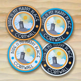 Happy Place Round Coaster Set.