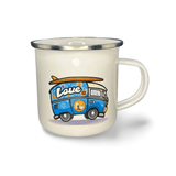 Budeful Love Campervan Enamel Mug.