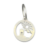 Chrome Budeful Logo Keyring.