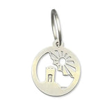 Chrome Budeful Logo Keyring.