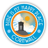 Bude Is My Happy Place Large Bumper Sticker