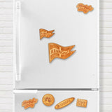 Cherry Wood Kernow Fridge Magnet.