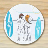 Plunging Breaker Round Coaster.