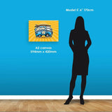 Budeful Yellow VW Camper Fine Art Canvas Print.