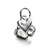 Budeful Sterling Silver Baby Feet and Heart Charm.