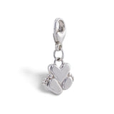 Budeful Sterling Silver Baby Feet and Heart Charm.