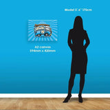 Budeful Blue VW Camper Fine Art Canvas Print.