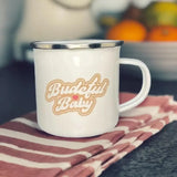 Budeful Baby Girl Enamel Mug.