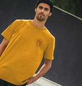 'Bude is My Happy Place' Organic Unisex Mango T shirt.