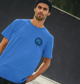'Bude is My Happy Place' Organic Unisex Blue T shirt.