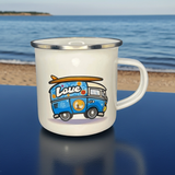 Budeful Love Campervan Enamel Mug