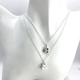 Budeful Heart and Baby Feet Stackable 18" Pendant.