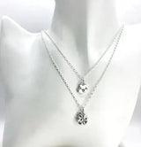 Budeful Heart and Baby Feet Stackable 16" Pendant.