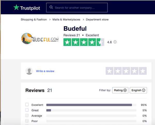 Budeful 5* Reviews