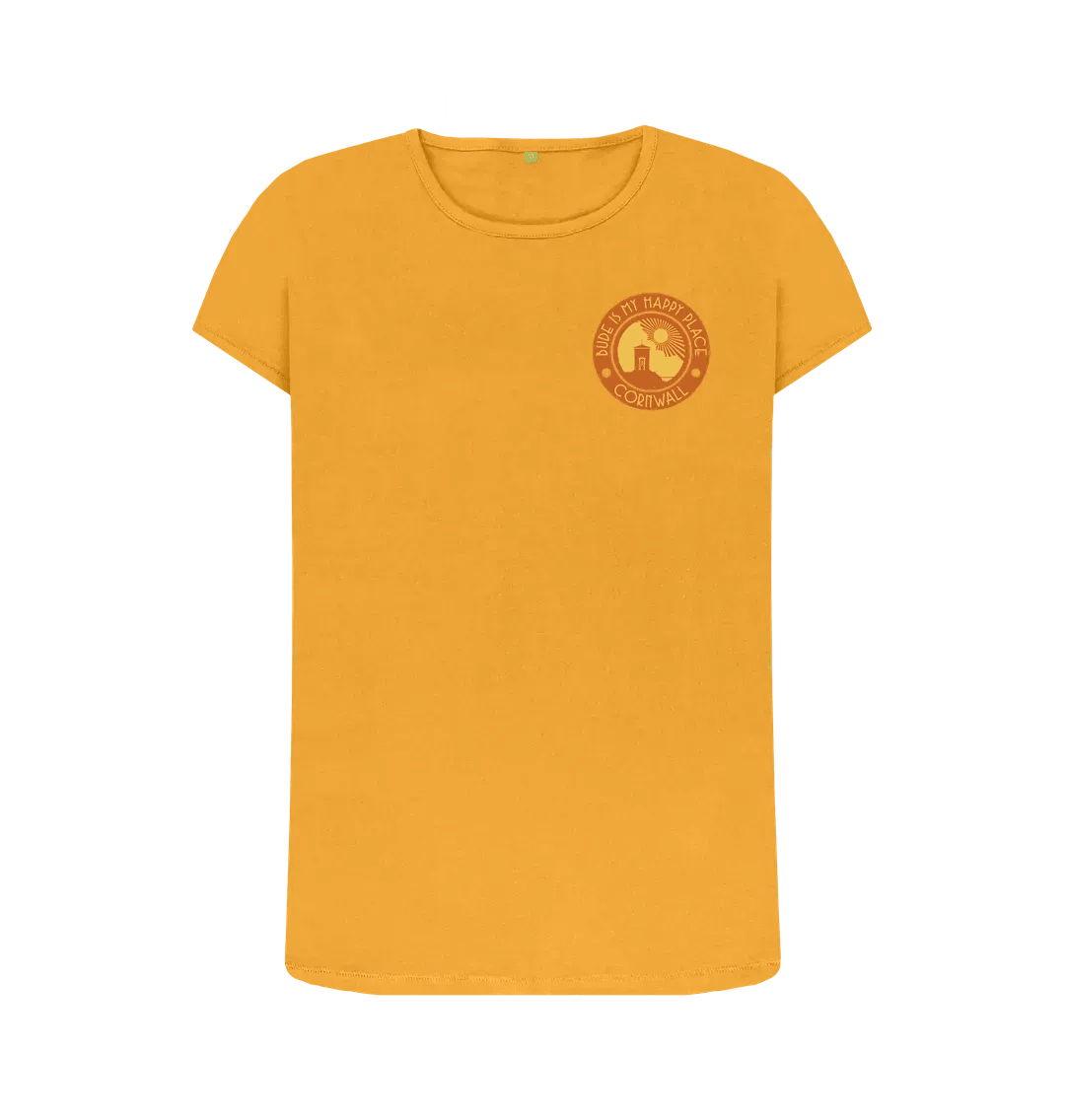 Women's Orange My Happy Place T shirt.