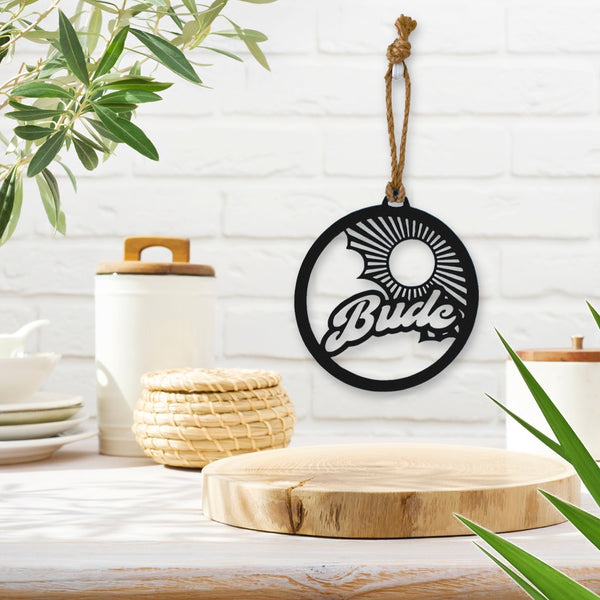 Black Hanging Bude Logo