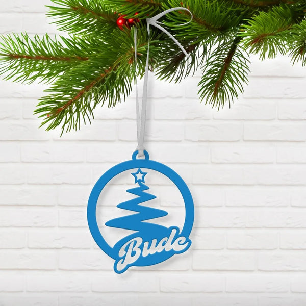 Bude Blue Christmas Tree Decor