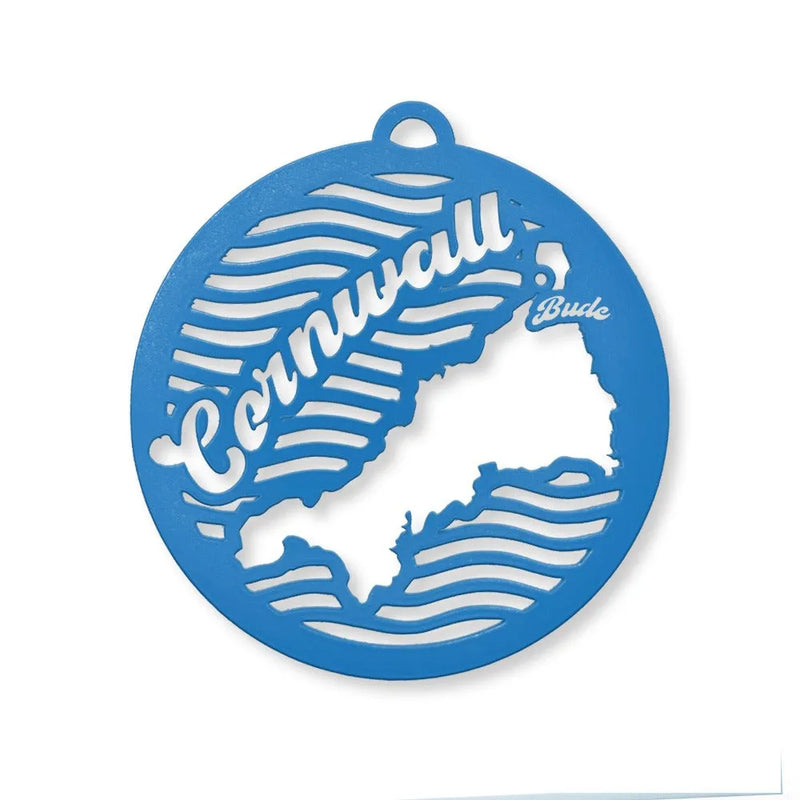 Bude Cornwall Map Wall Hanging