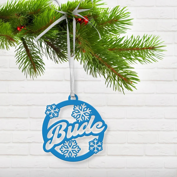 Blue Bude Snowflake Tree Decor