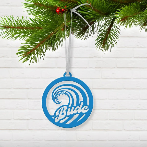 Blue Bude Wave Tree Décor