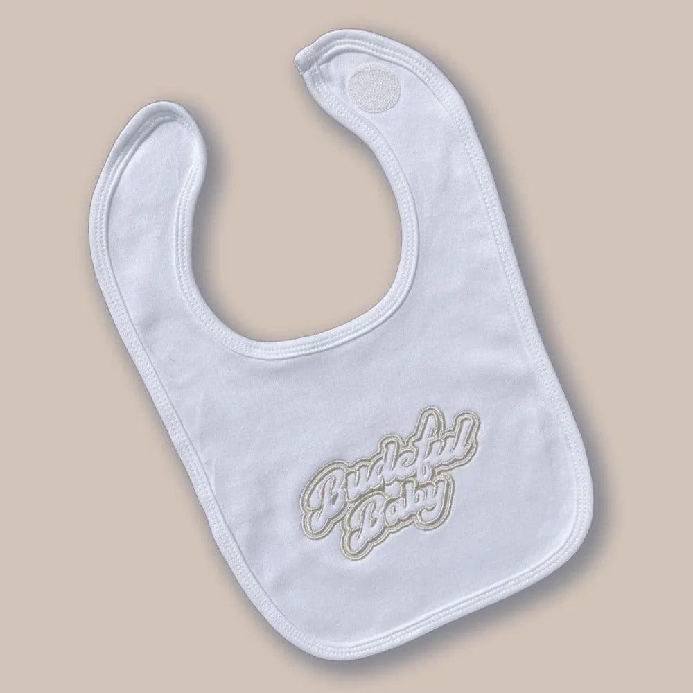 Budeful Baby Logo Organic Cotton Bib.