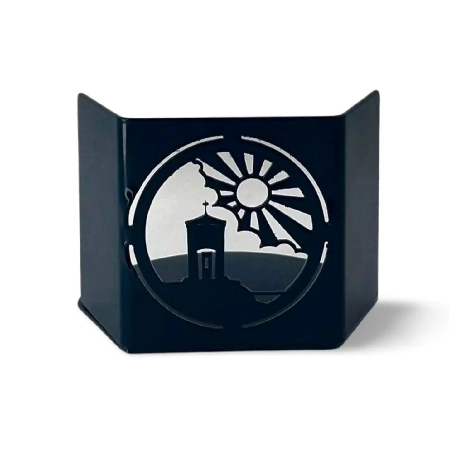 Black Budeful Logo Tealight Holder.