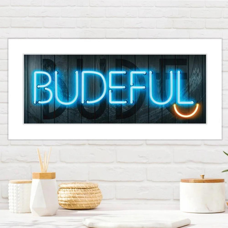 Budeful Neon Smile Print.