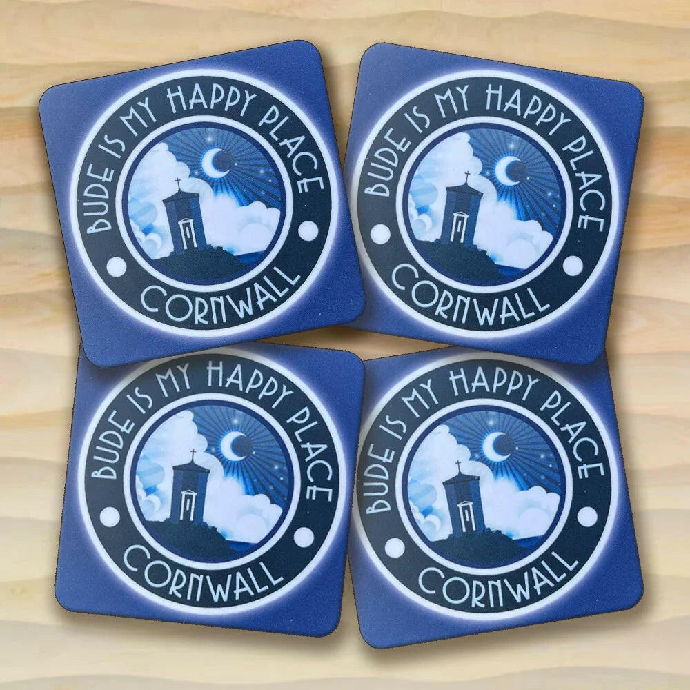 Nighttime Square Coaster Set.