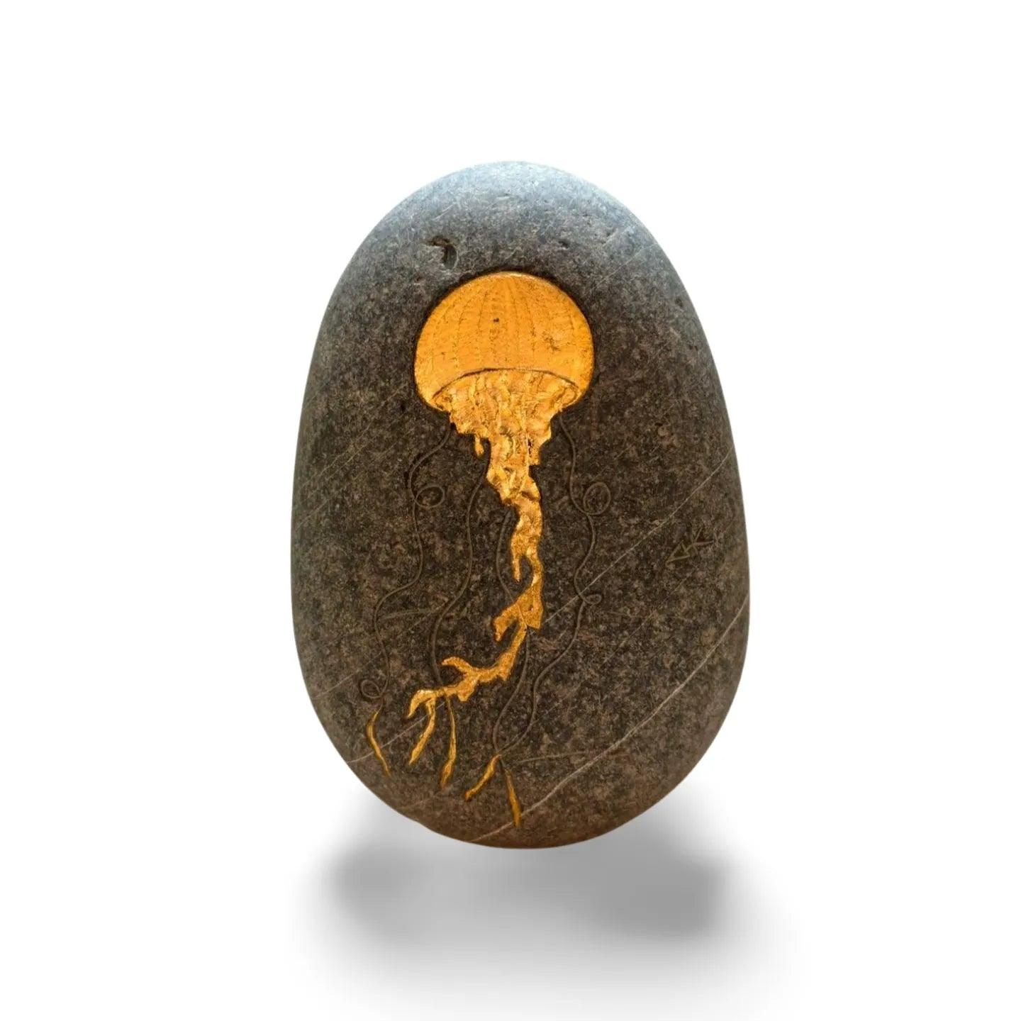 23.5ct Gold Leaf Standing Jellyfish.