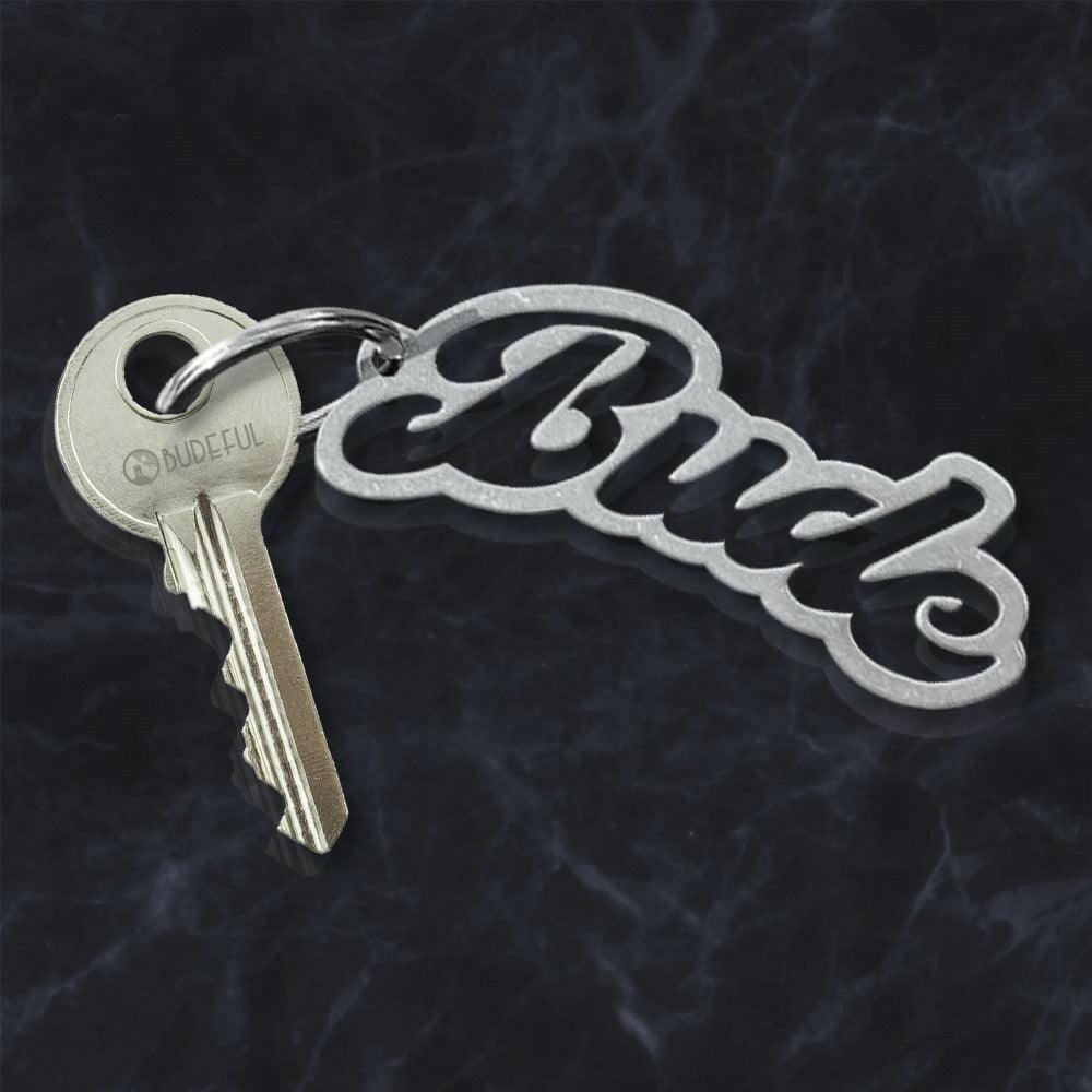 Stainless Bude Keyring.