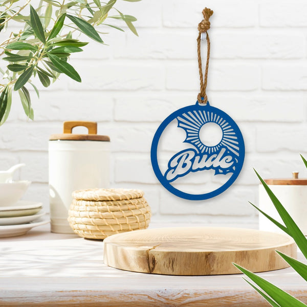 Blue Hanging Bude Logo