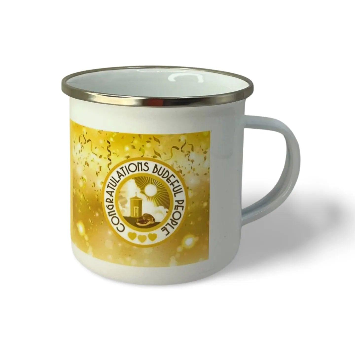 Congratulations Budeful People Enamel Mug.