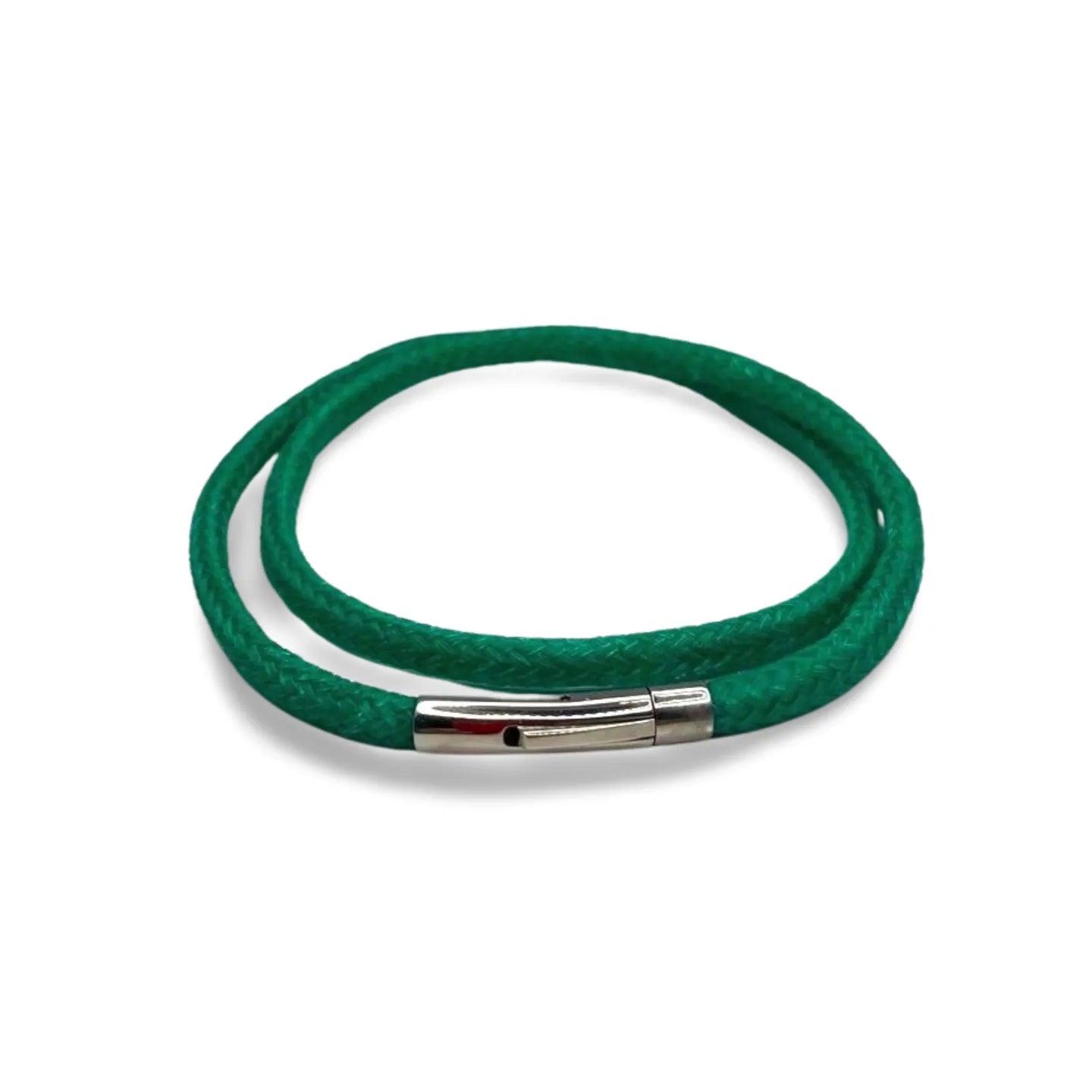 Budeful Green Double Strand Fishing Net Bracelet.