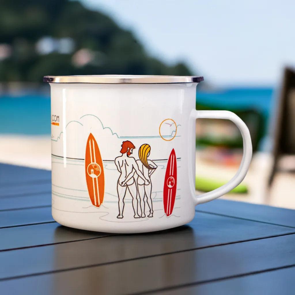 Shacked Enamel Mug.