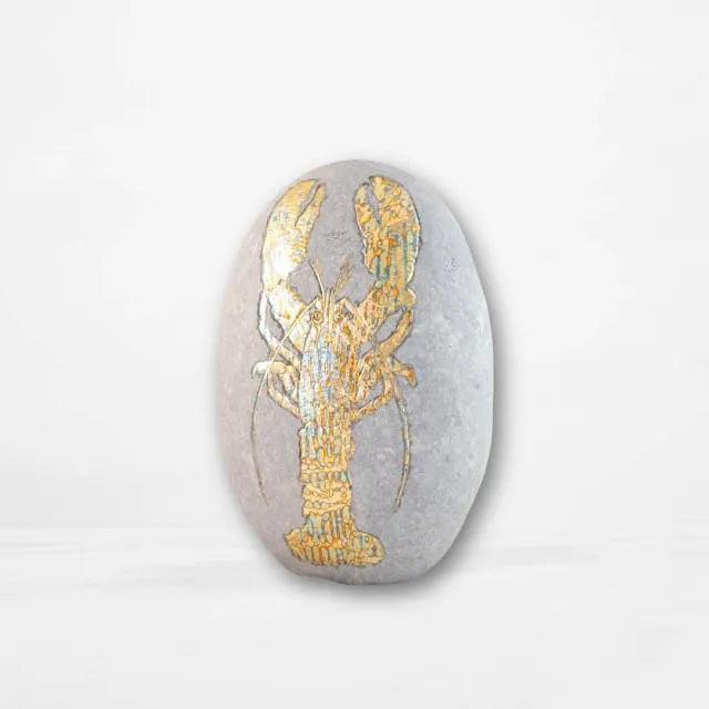 Variegated Gold Leaf Standing Lobster.