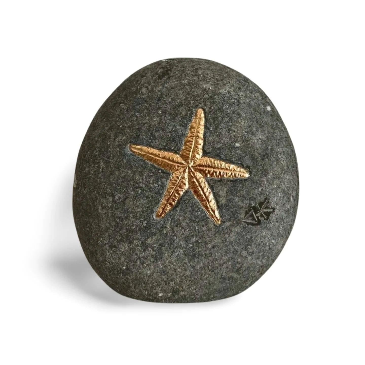 Moon Gold Leaf Standing Starfish.