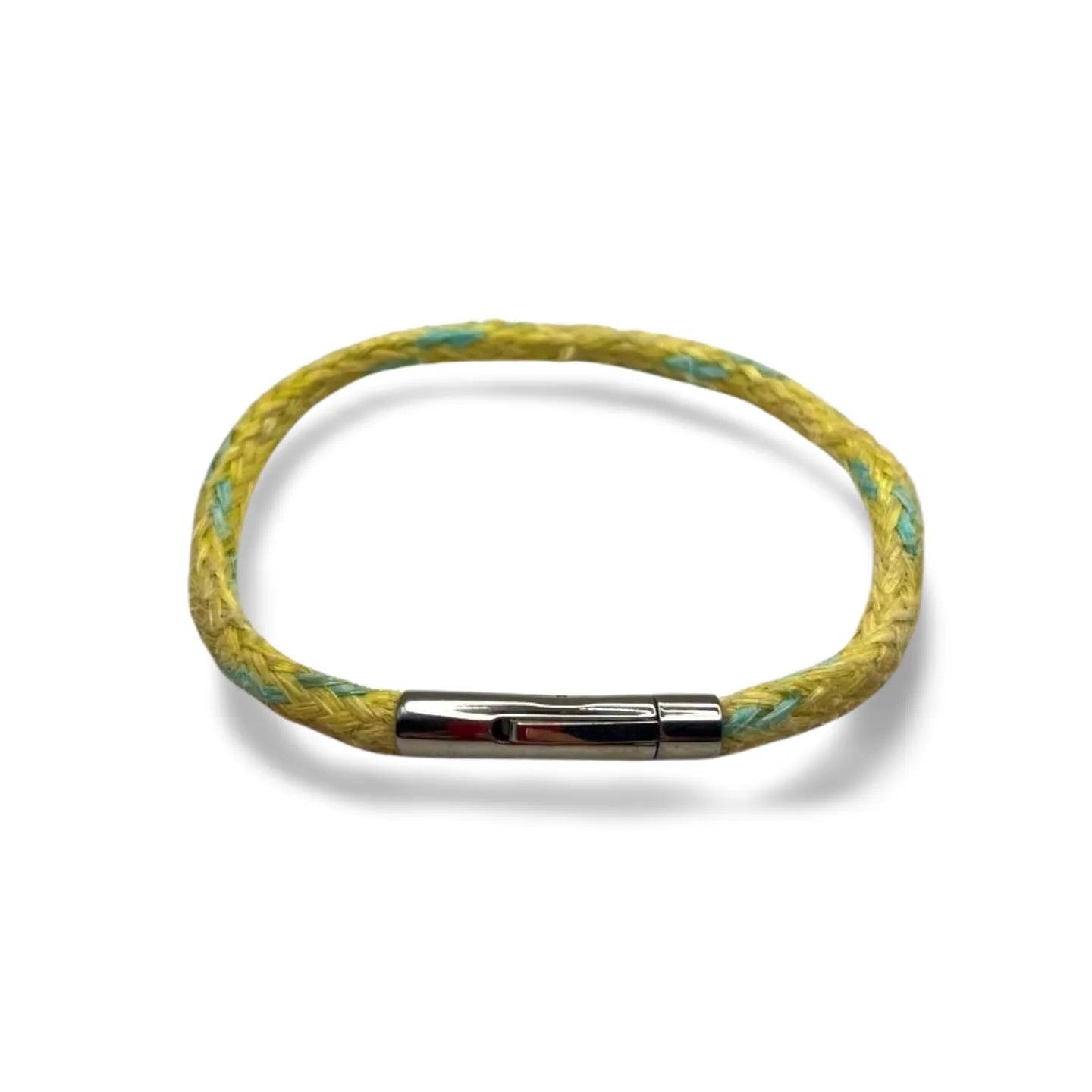 Budeful Yellow Multi Fishing Net Bracelet.