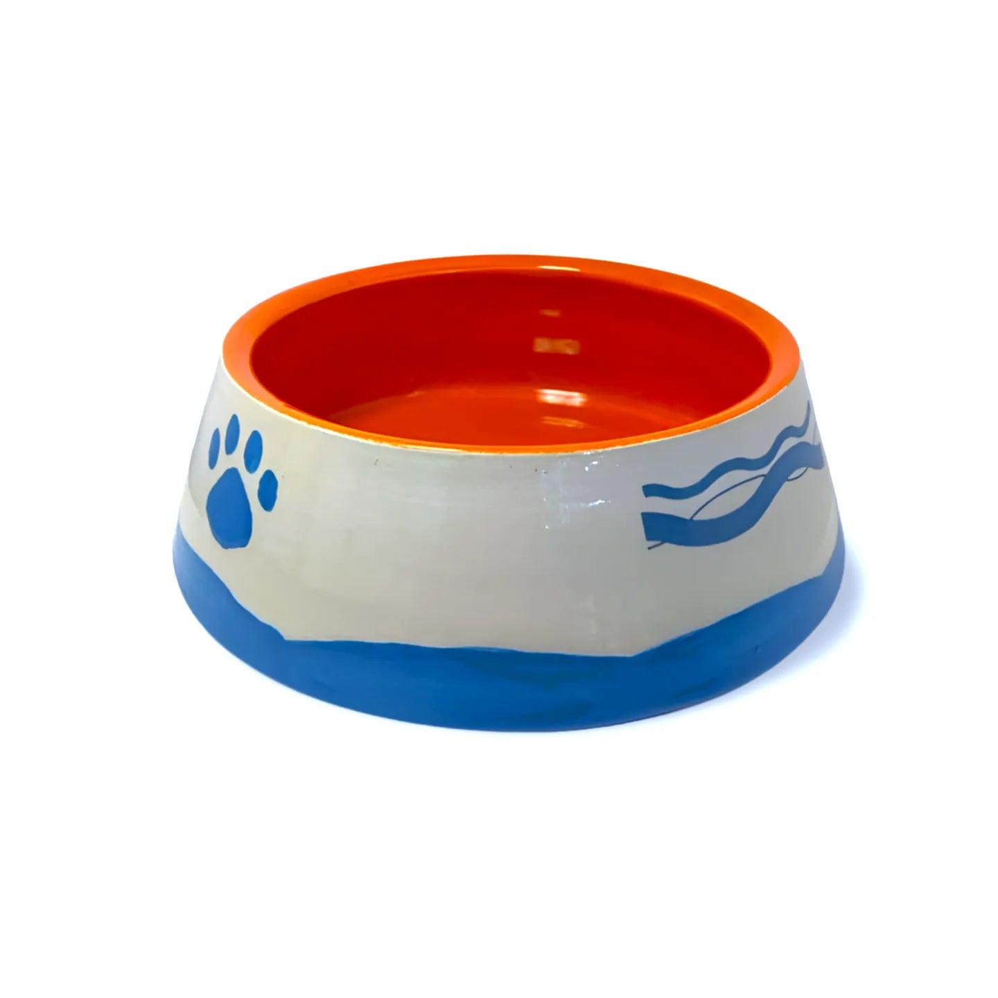 Bude Blue Wave Dog Bowl.