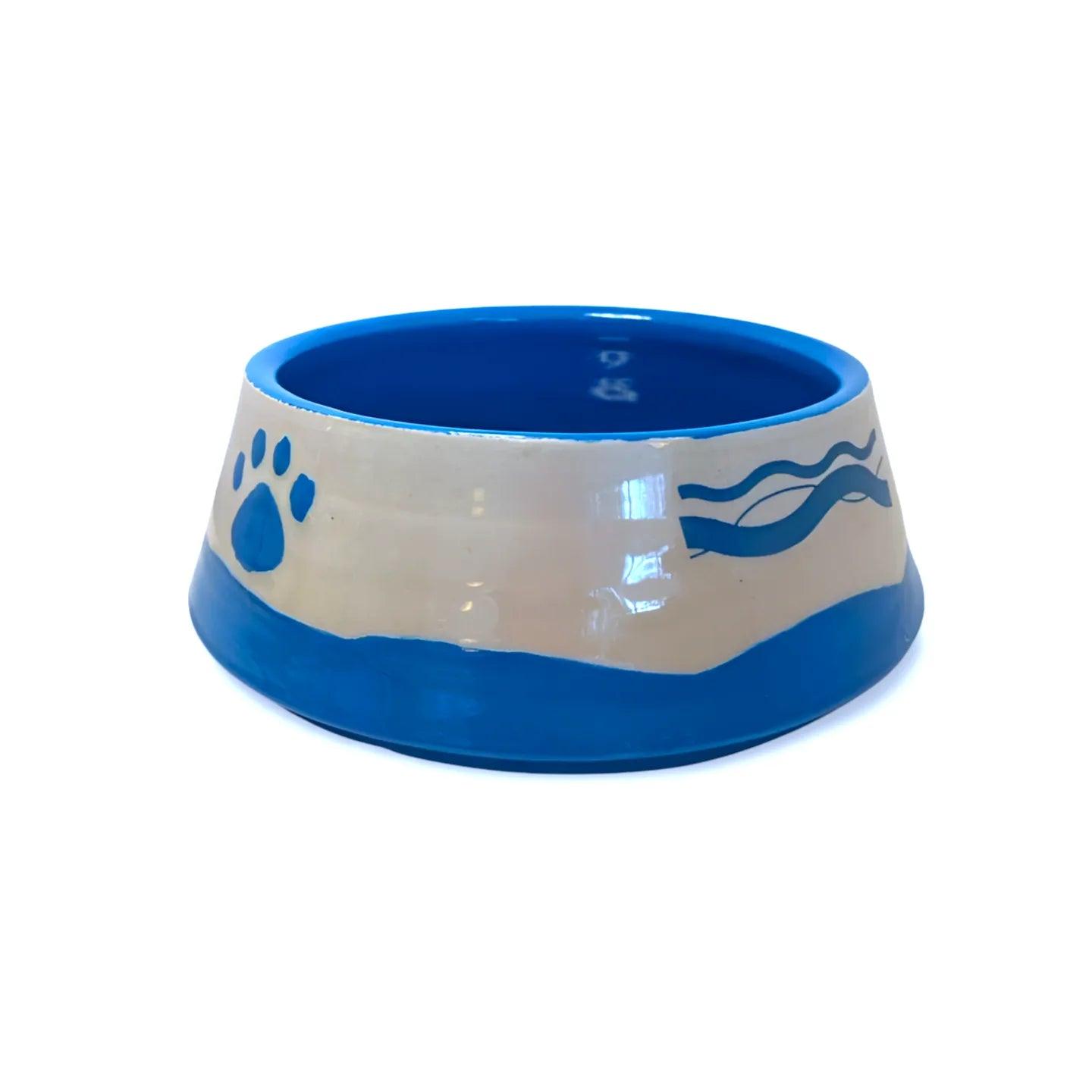Bude Blue Wave Dog Bowl.