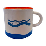 Bude Blue Wave Mug Orange | Budeful