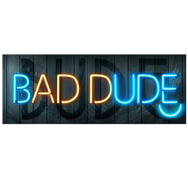 Bad Dude Neon Panoramic Print