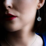 silver sunbeam pendant earrings
