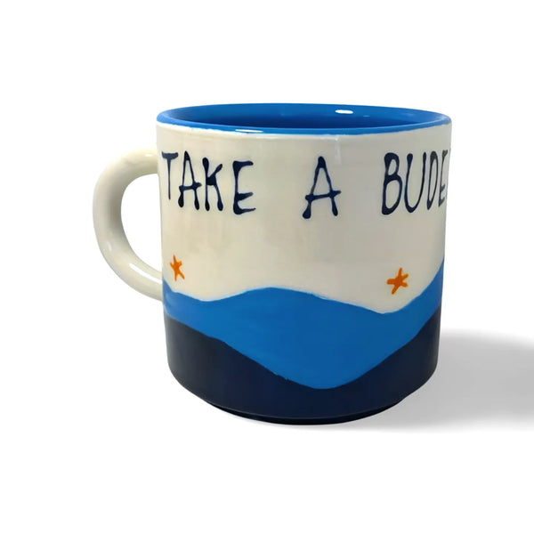 Bude Take a Budeful Minute Mug Blue | Budeful