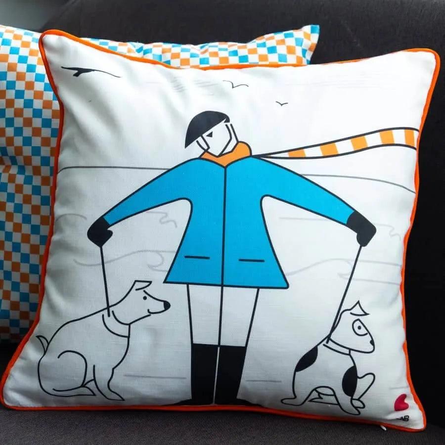Edward's Cheeky Dogs Cushion.
